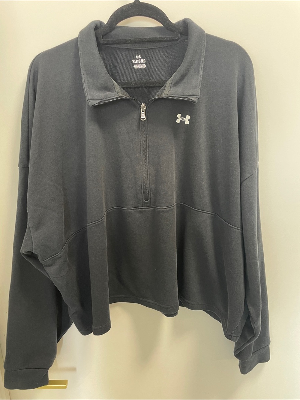 Under Armour Navy Blue Cropped Half-Zip Performance Pullover